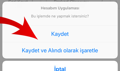 Hesabım Cebimde Kayıt Düzeltme ve Alındı Olarak Kaydetme