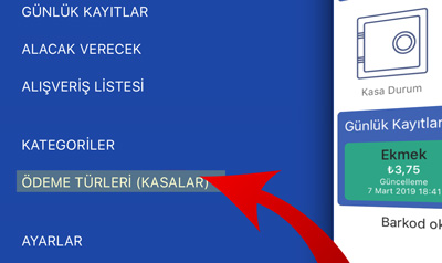 Hesabım Cebimde Kasaların Gösterimi