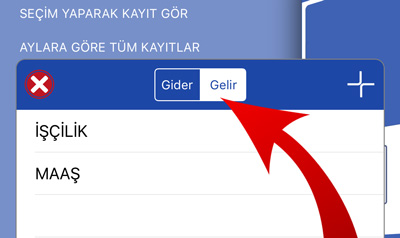 Hesabim Cebimde Yeni Kategori Ekleme