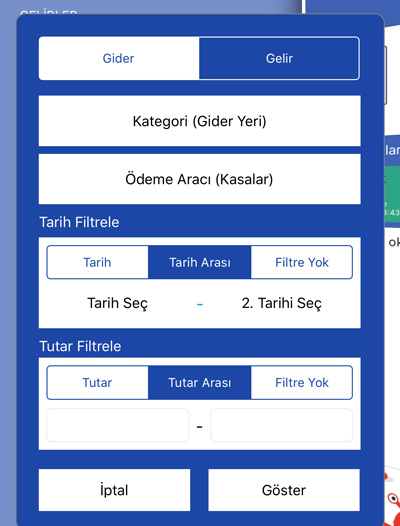 Hesabım Cebimde Seçim Penceresi
